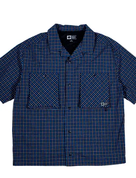 Chemise à Manches Courtes Fishcamp Khaki Mini Checks L - Salty Crew - FashionsVida