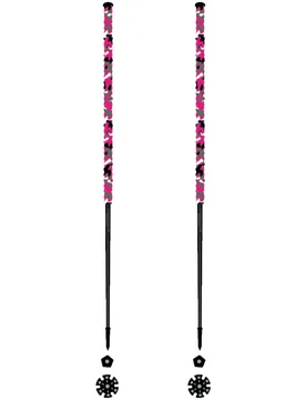 Bâtons de ski de randonnée - Camo Rose - Taille 105 cm - Les batons d'Alain - FashionsVida