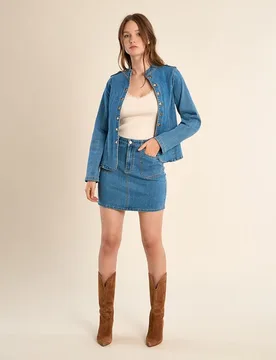 Chaqueta de mujer vaquera estilo militar - Molly Bracken - FashionsVida