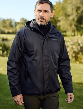 Fell Mens 3 in 1 Jacket - Black - Black - Size: XL - Mountain Warehouse - FashionsVida