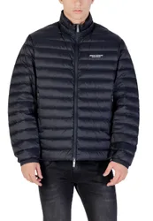 Mens Padded Puffer Jacket - Dark Blue - Size Large