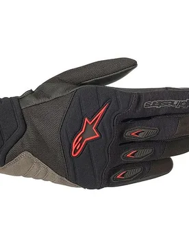 Guanti Moto In Tessuto SHORE Nero Rosso taglia S - Alpinestars - FashionsVida