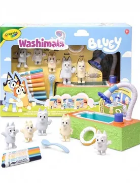 Washimals Bluey Set Da 5 Animali Domestici Con Piscina - Crayola - FashionsVida