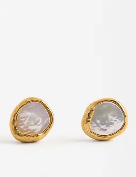 Pendientes de plata de ley ovalados con piedra en - Parfois - FashionsVida