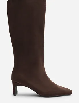 Wheres Womens mckinley Knee High Straight Heel Boot - Dark Brown - Size Uk 6 - Where's That From - FashionsVida