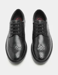 Wide Fit Airflex ™ Leather Brogues Black male