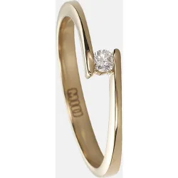 Anillo solitario Mio de oro y diamante