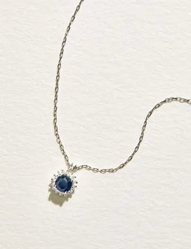 Colgante de oro con diamante y zafiro - El Corte Inglés - FashionsVida