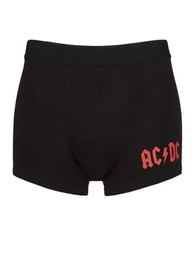Music Collection 1 Pack AC/DC Boxer Shorts Black Extra Large - Black - Size: Extra Large - SockShop - FashionsVida