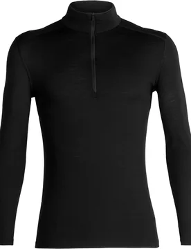 Première couche en laine de mérinos - M Merino 200 Oasis LS Half Zip Black en Laine - Taille L - Noir - Icebreaker - FashionsVida