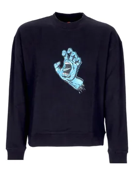 Felpa Leggera Girocollo Uomo Cabana Hand Crew Black - Santa Cruz - FashionsVida
