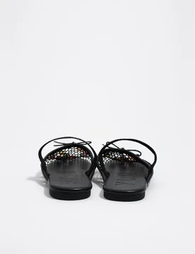 Mules planos de mujer de rejilla con piedras - Bimba y Lola - FashionsVida