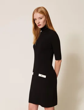 Robe courte en maille rayée - Actitude by Twinset - FashionsVida