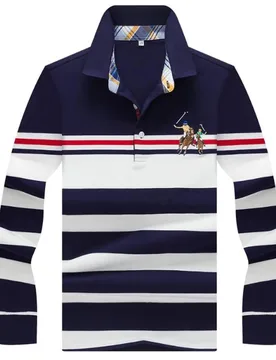 Autumn Winter New Polo Shirt High Quality Brand Cotton Men's Polo Shirt Business Casual Striped Solid Shirt Polo Men Clothing - Aliexpress - FashionsVida