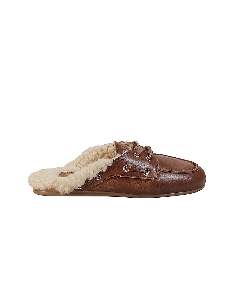 Pantoletten MULES camel 39 Damen - POSA - FashionsVida