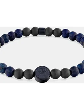 Pulsera de hombre TH85 Carbon de fibra de carbono con lapislázuli - Tommy Hilfiger - FashionsVida