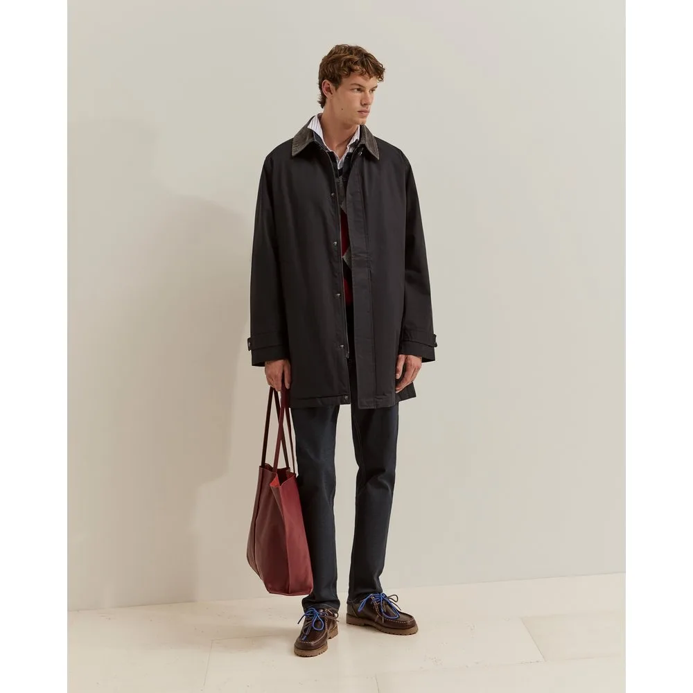 Parka de hombre con cuello en contraste - Lion of Porches - FashionsVida