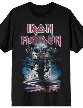 T-Shirt - Eddie Biker - S bis 4XL - für Männer - Größe M - schwarz - Lizenziertes Merchandise! - Männer - male - Iron Maiden - FashionsVida