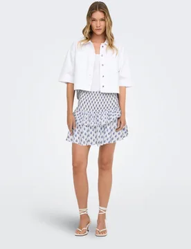 Falda corta de mujer con volantes - Only - FashionsVida