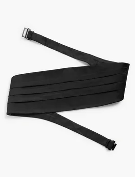 Pure Silk Cummerbund Black male - Jaeger - FashionsVida