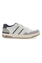 Sneaker da uomo bianco e blu con inserti a contrasto 68882572302 42