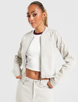 Denim Slim Track Top - Damen, Grau - female - Size: XS - adidas Originals - FashionsVida