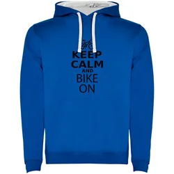 Sweat à Capuche Keep Calm And Bike On Two-colour