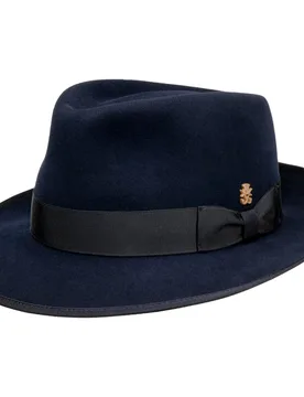 Marcelo Bogart Wool Felt Hat Zechbauer by - navy - Female - Size: 56 cm - Mayser - FashionsVida