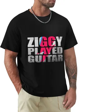ZIGGY PLAYED GUITAR #ON BLACK T-Shirt Basic Solid Tee for Daily Use - Aliexpress - FashionsVida