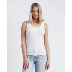 Camiseta interior de mujer sin mangas de punto de viscosa
