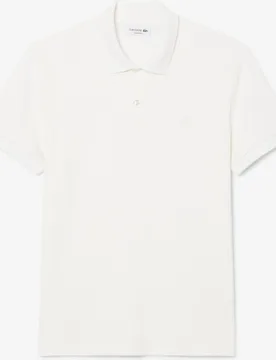 Polo de hombre de felpa de corte holgado con insignia en contraste de manga corta - Lacoste - FashionsVida
