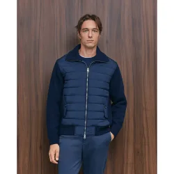 Cardigan de hombre cremallera delantero nylon