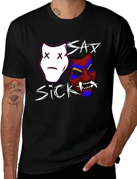 Sad and Sick T-Shirt Work Short Sleeve Cotton Top - Aliexpress - FashionsVida