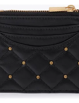 Tarjetero efecto piel acolchada con mini tachas - Lola Casademunt - FashionsVida