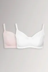 Women's 2 Pack Non-Padded Non-Wired Bralettes Size: 44F - Multicolor - Size: 44F