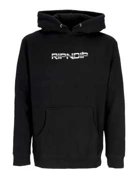 Felpa Cappuccio Uomo Nerminator 2.0 Hoodie Black - RIPNDIP - FashionsVida
