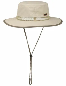 Outdoor Traveller Hat with Chin Strap by - oatmeal - Size: M (56-57 cm) - Stetson - FashionsVida