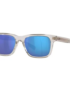 Tybee Mirrored Polarized Sunglasses Shiny Light Gray Crystal Blue Mirror 580G/CAT3 Women - Costa - FashionsVida