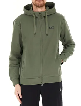 Felpa con cappuccio VERDE OLIVA M - EA7 EMPORIO ARMANI - FashionsVida