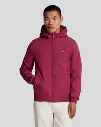 Mens Fleece Back Softshell Jacket In Burgundy - Size Medium
