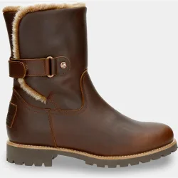 Botas de mujer en piel con forro de pelo sintético