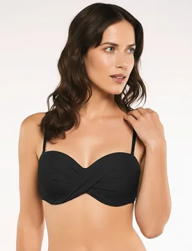 Sujetador de bikini sali bando aros control foam copa c-d con tirante extraíbles - Red Point - FashionsVida