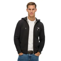 Felpa Con Zip Essential Logo Carbon Black 2XL