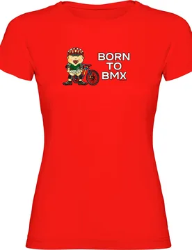 Maglietta A Maniche Corte Born To Bmx Red - Kruskis - FashionsVida