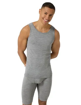 T-shirt Sans Manches Sierra140 Slim Fit Cashmere Grey Melange M - super.natural - FashionsVida
