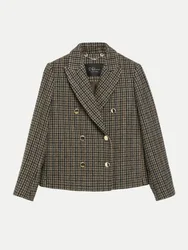 BLACK LABEL Blazer-Jacke mit Hahnentrittmuster Braun 44