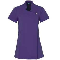 Womens/ladies Blossom Short Sleeve Tunic (Purple) - Size 18 Uk
