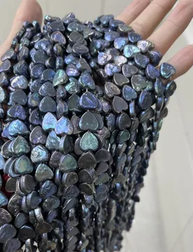 Mm Natural Pearls Blue-Purple Heart Baroque Freshwater White Necklace DIY Materials Accessories Wholesale Jewelry Women - Aliexpress - FashionsVida