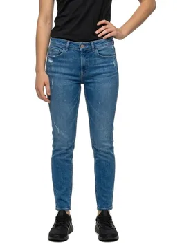 Jeans Faith Destroyed Crop Slim Fit Medium Light 26 - Salsa Jeans - FashionsVida