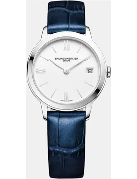 Baume & Mercier - Reloj de mujer Classima M0A10353 de piel azul - Baume & Mercier - FashionsVida